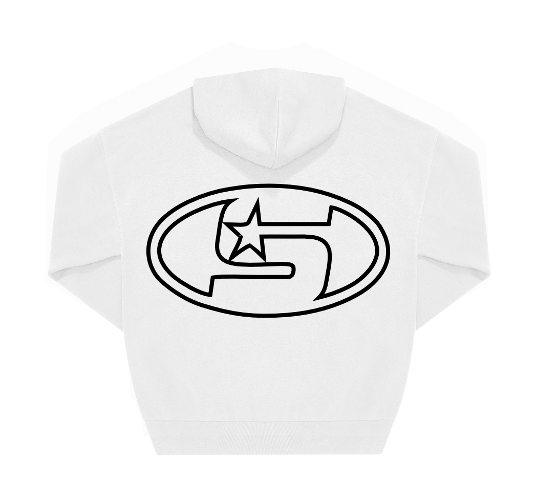 Sudadera blanca minimalista unisex edición limitada