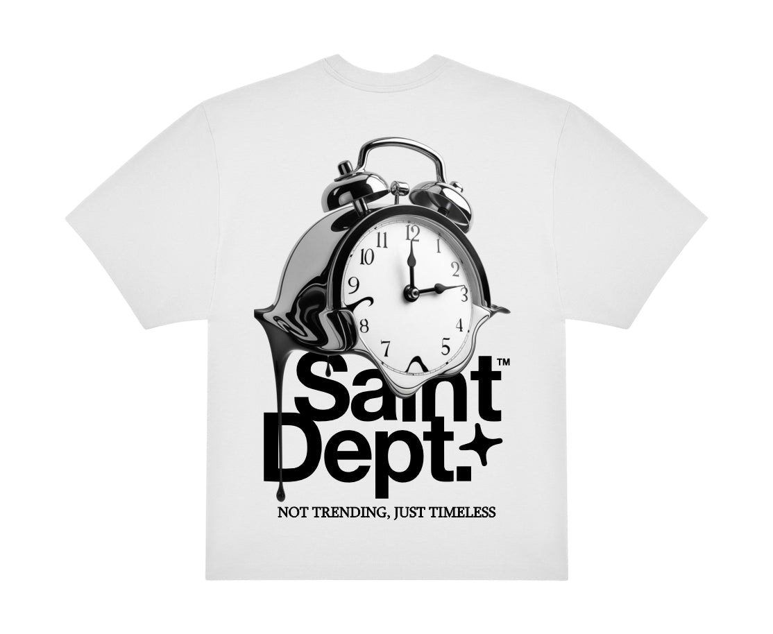 CLOCK TEE WHITE